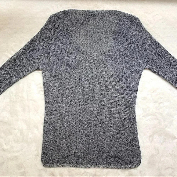Aritzia Babaton Jarrod Sweater V-neck Long sleeve Grey Knit Heathered XXS - Picture 12 of 16